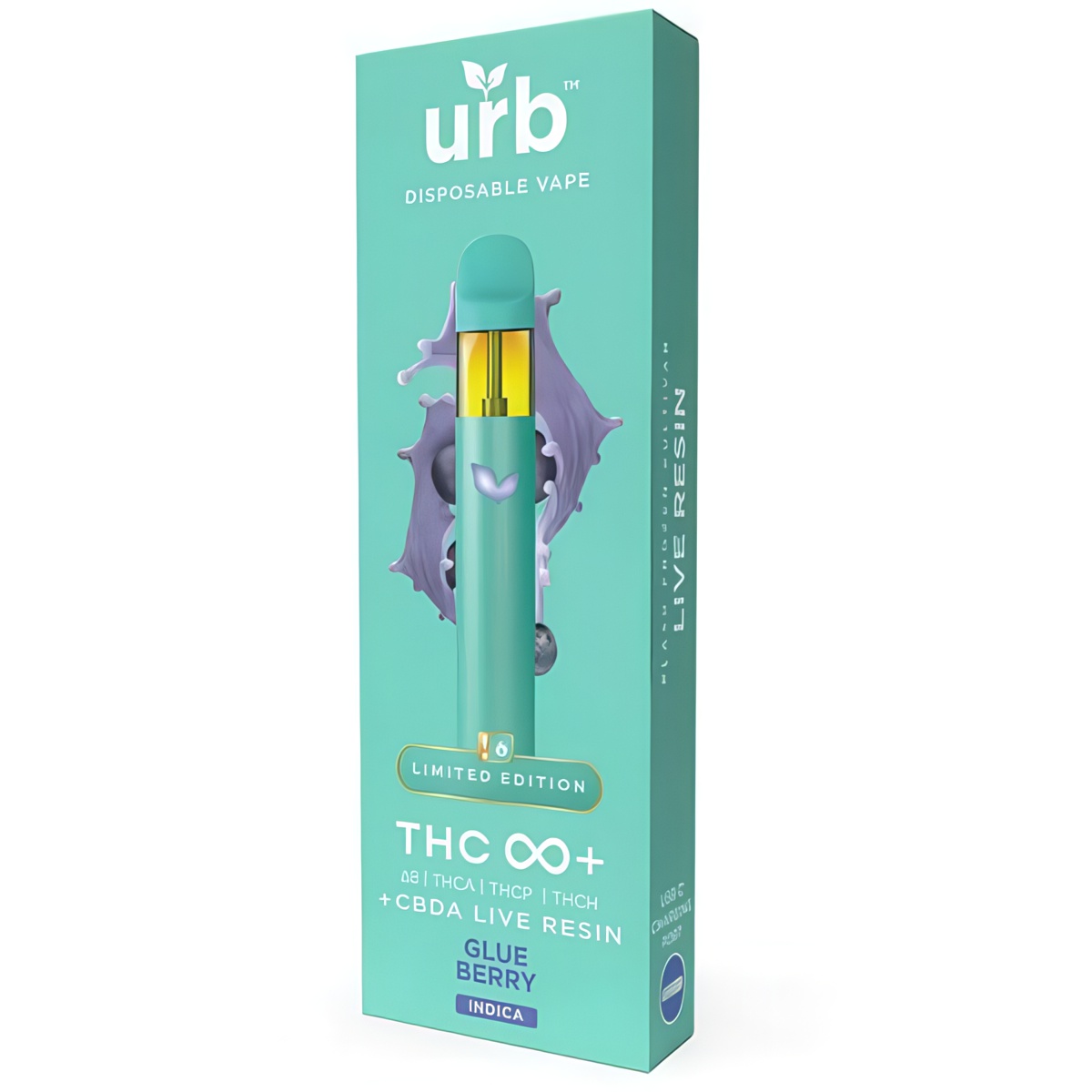 URB THC Infinity+ Limited Edition Disposable 3G Strain: Glue Berry (Indica)
