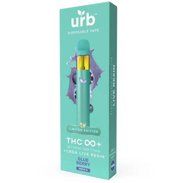 URB THC Infinity+ Limited Edition Disposable 3G Strain: Glue Berry (Indica)