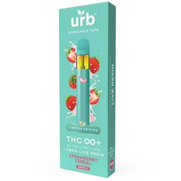 URB THC Infinity+ Limited Edition Disposable 3G Strain: Strawberry Cereal (Indica)