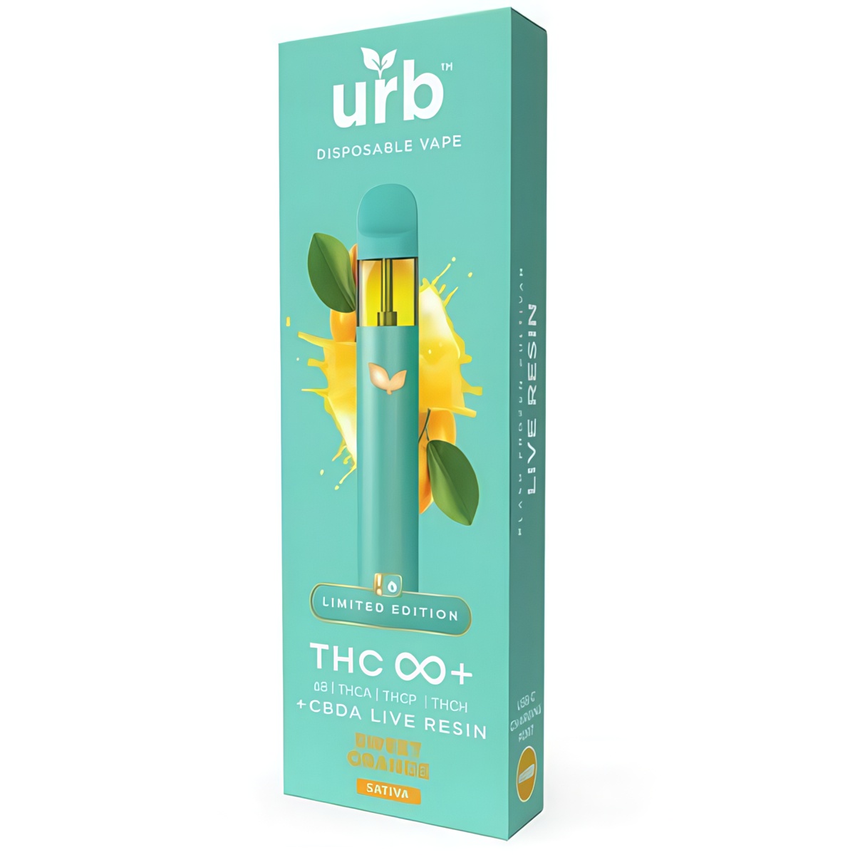 URB THC Infinity+ Limited Edition Disposable 3G Strain: Sweet Orange (Sativa)