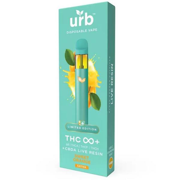 URB THC Infinity+ Limited Edition Disposable 3G Strain: Sweet Orange (Sativa)