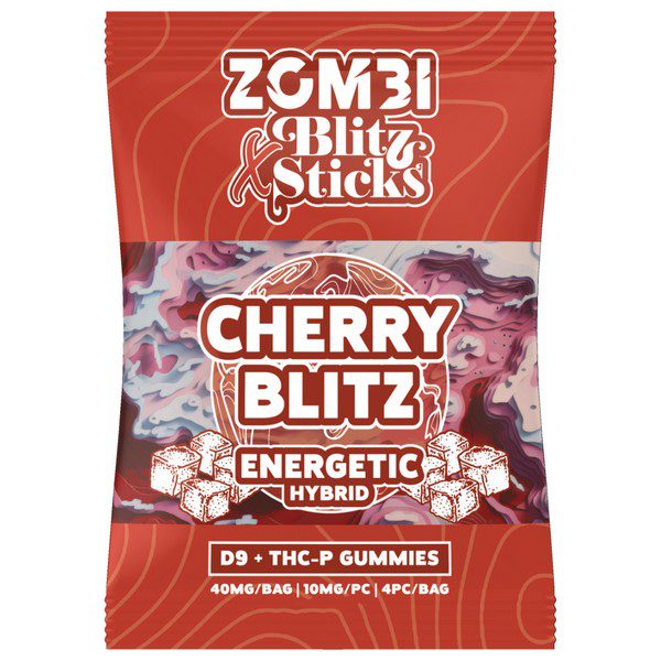 Zombi Blitz Sticks Gummies 40mg Flavor: Cherry Blitz (Energetic, Hybrid)