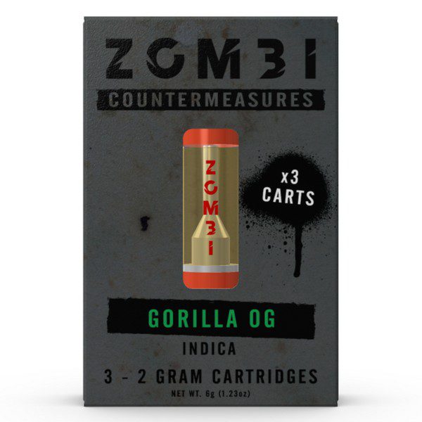 Zombi Countermeasure Triple Cartridge 6G | 3ct variation: Gorilla OG x Raspberry Kush x Dark Star (Indica)