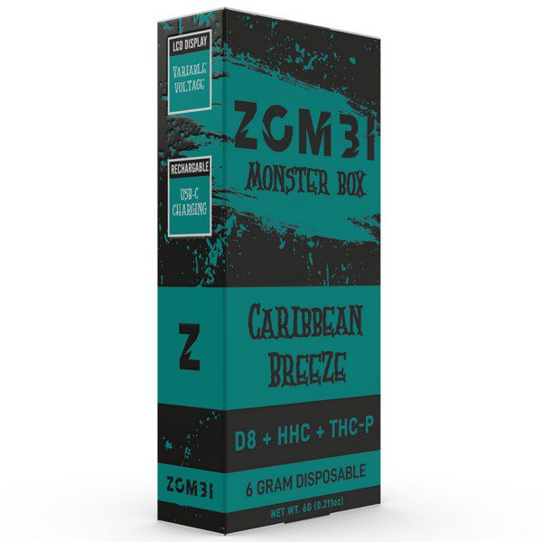 Zombi HHC Monster Box Disposable 6G Strain: Caribbean Breeze (Hybrid)