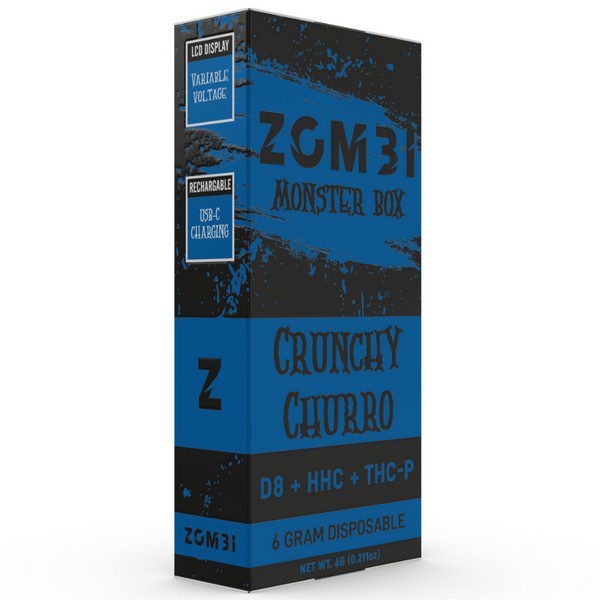 Zombi HHC Monster Box Disposable 6G Strain: Crunchy Churro (Sativa)