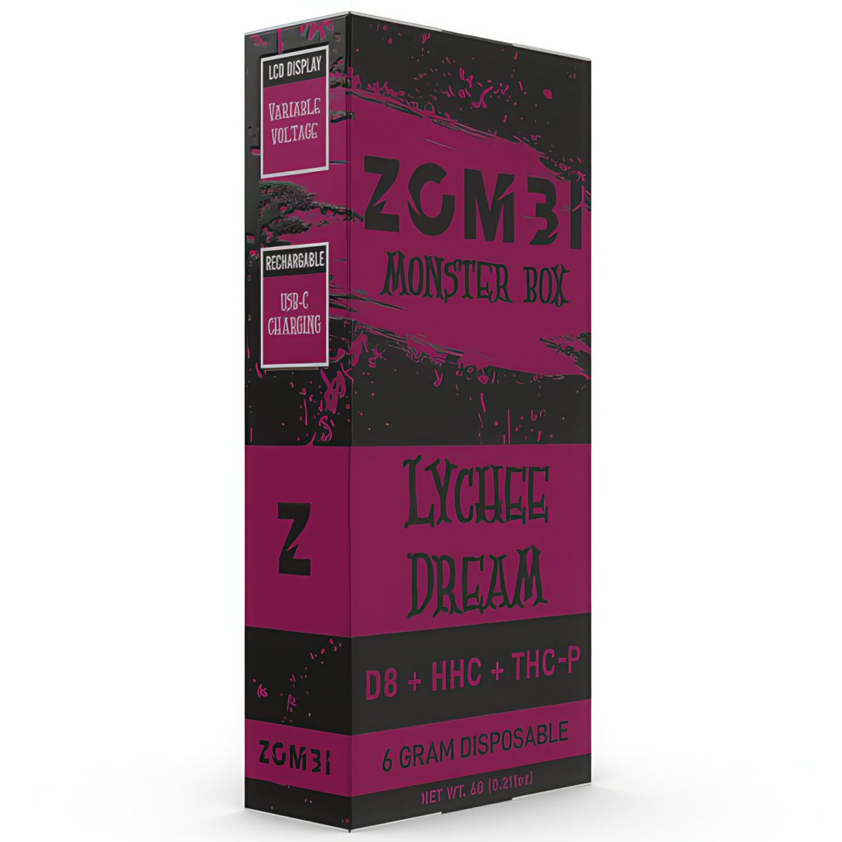 Zombi HHC Monster Box Disposable 6G Strain: Lychee Dream (Hybrid)