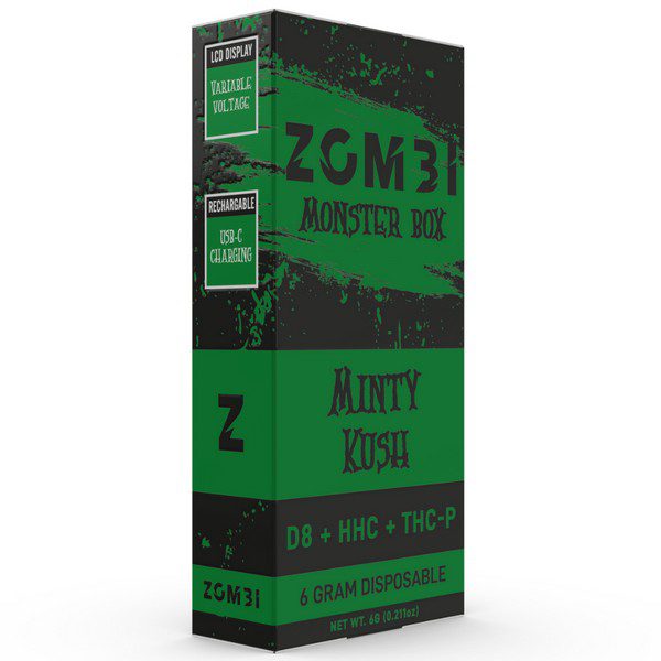 Zombi HHC Monster Box Disposable 6G Strain: Minty Kush (Indica)