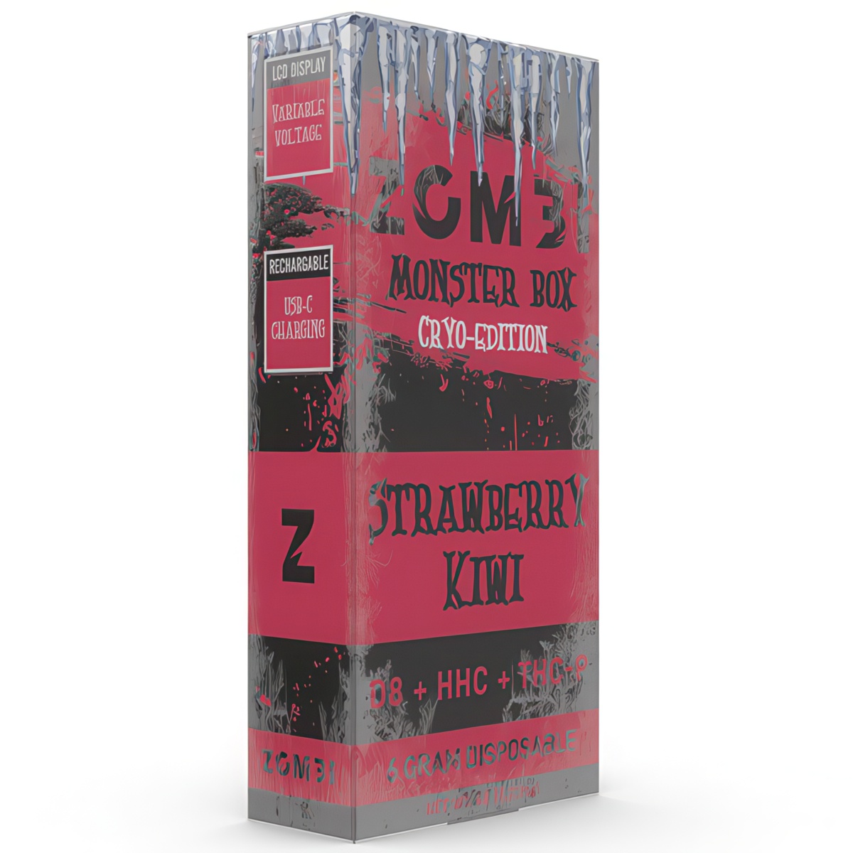 Zombi HHC Monster Box Disposable 6G Strain: Strawberry Kiwi (Hybrid)