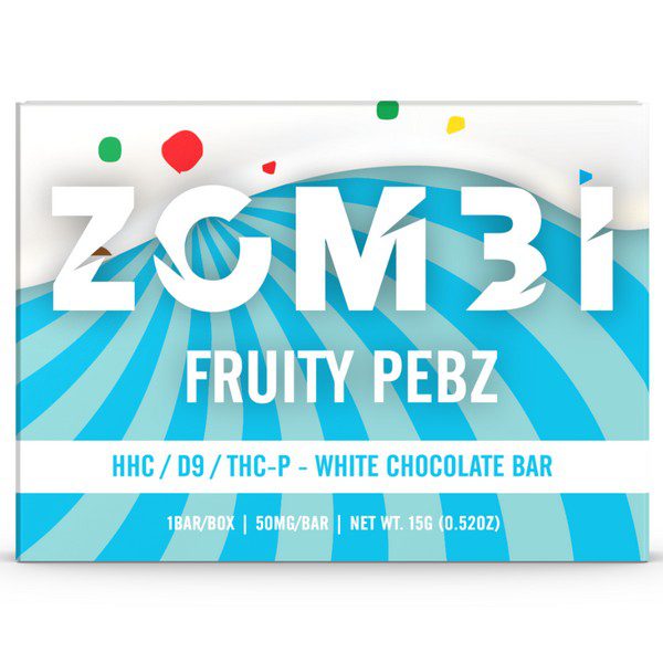 Zombi Mini Chocolate Bar 50mg Strain: Fruity Pebz