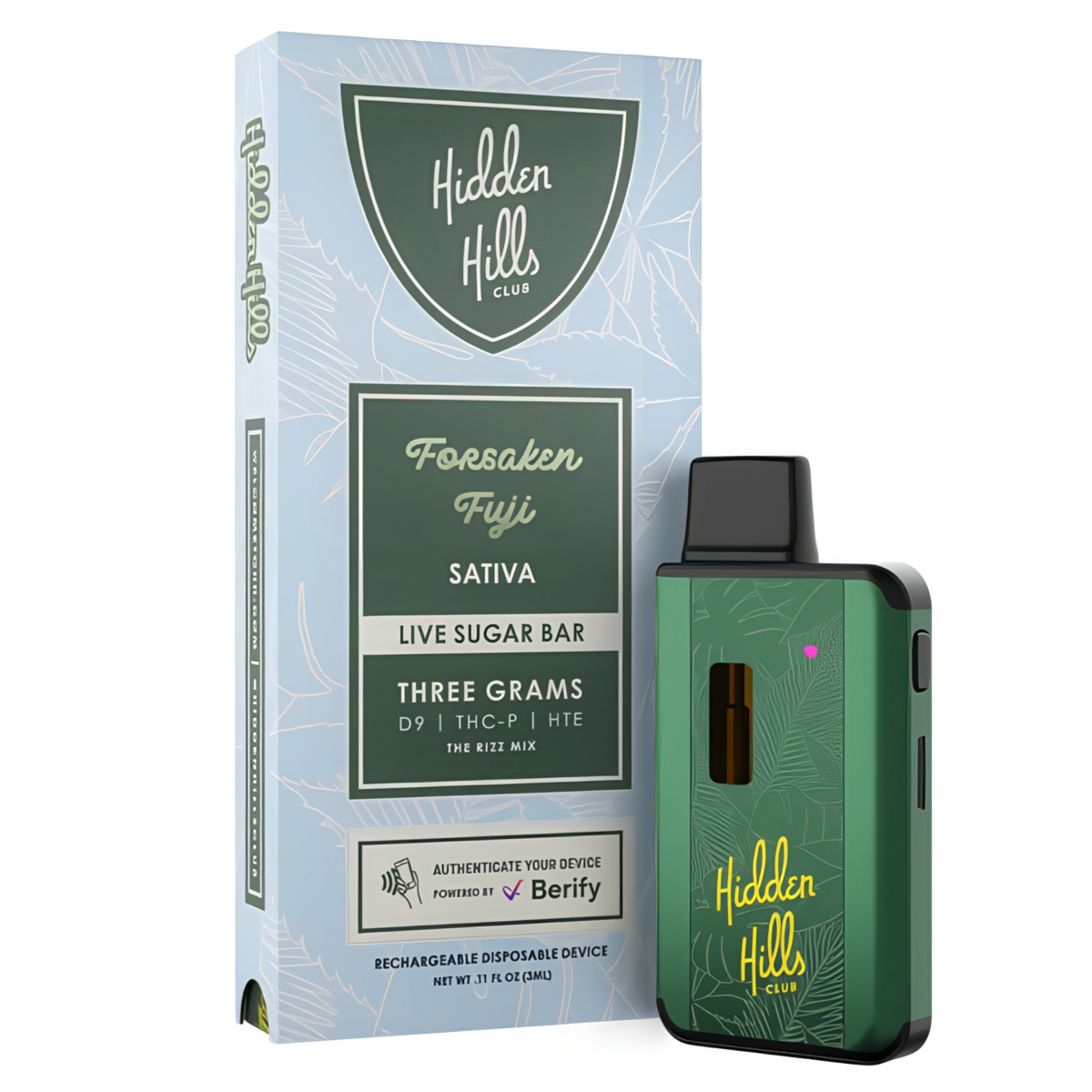 Hidden Hills Live Sugar Disposable 3G Strain: Forsaken Fiji (Sativa)