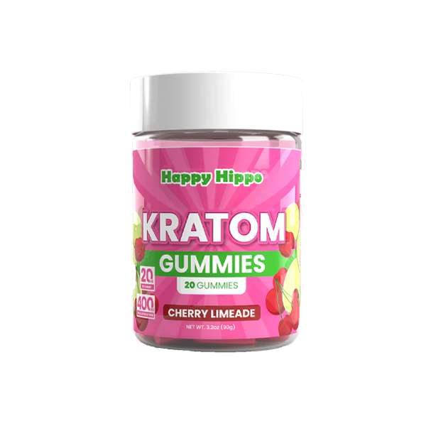 Happy Hippo Kratom Gummies - Cherry Limeade (20ct)