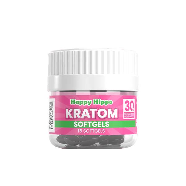 Happy Hippo Kratom Extract Softgels 30mg - 1 Bottle