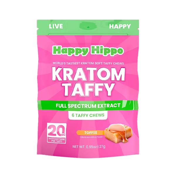 Happy Hippo Kratom Extract Taffy - Toffee Bag