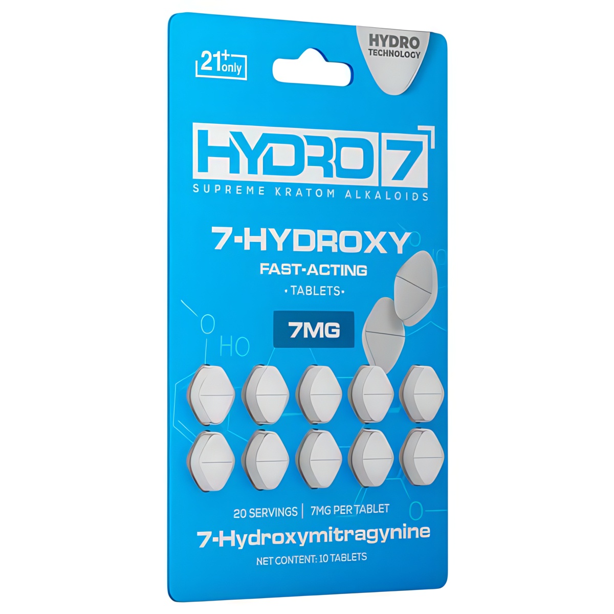 Hydro 7 - 7 Hydroxy Kratom Tablets - 7MG/10CT - Single