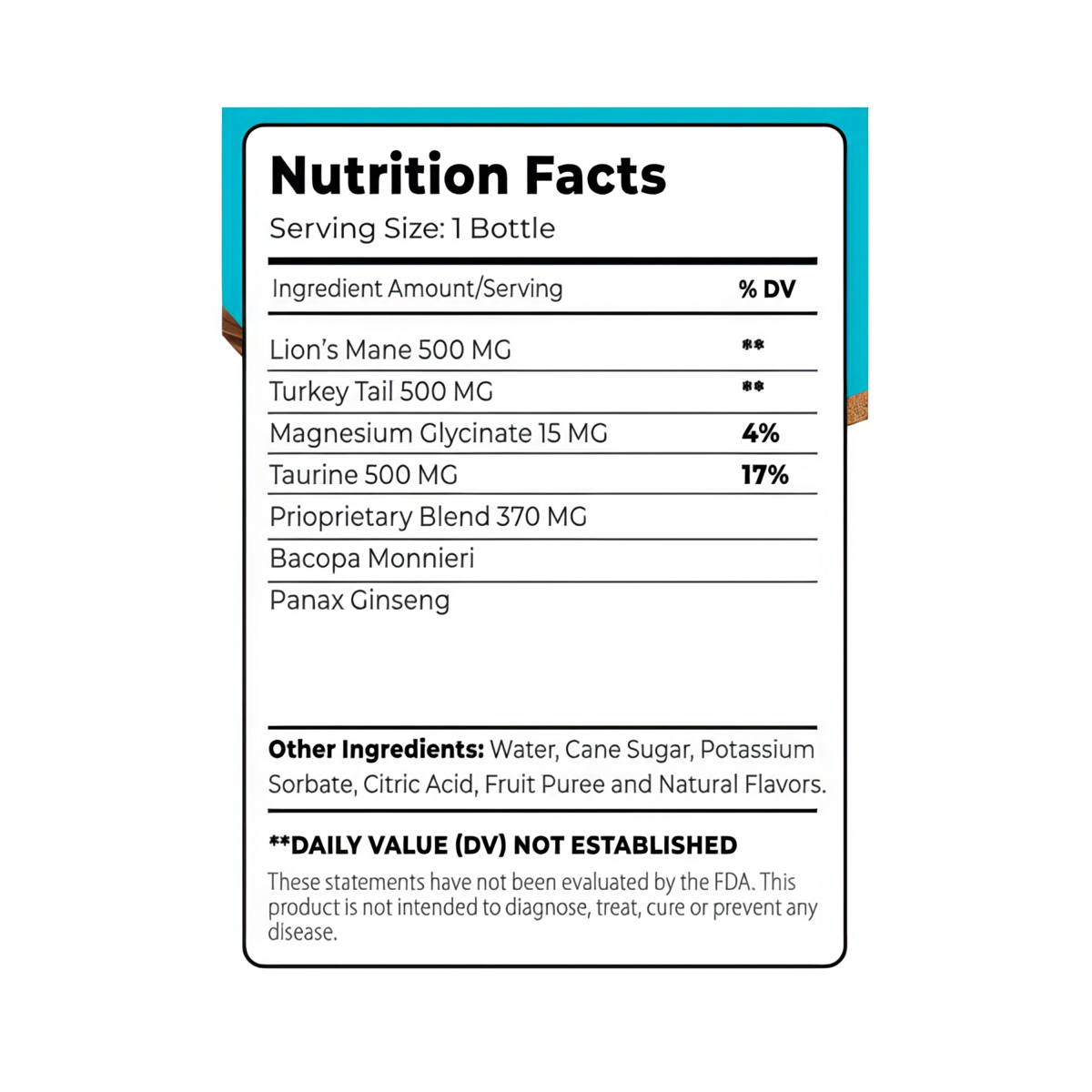 Nature’s Fungi Functional Shots 2oz - Focus Ingredient