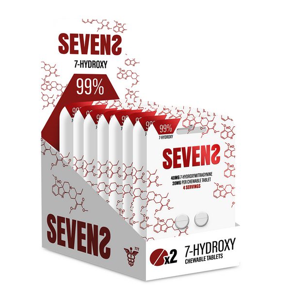 SEVENS Chewable 7-HYDROXY Tablets - 2ct box (10-pack)