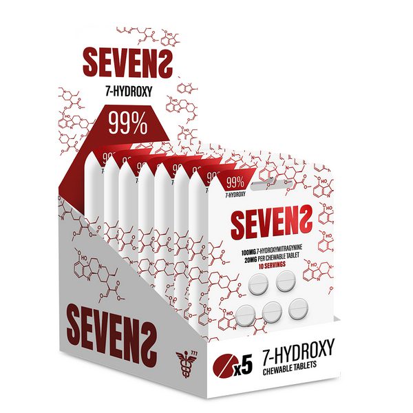 SEVENS Chewable 7-HYDROXY Tablets - 5ct box (10-pack)