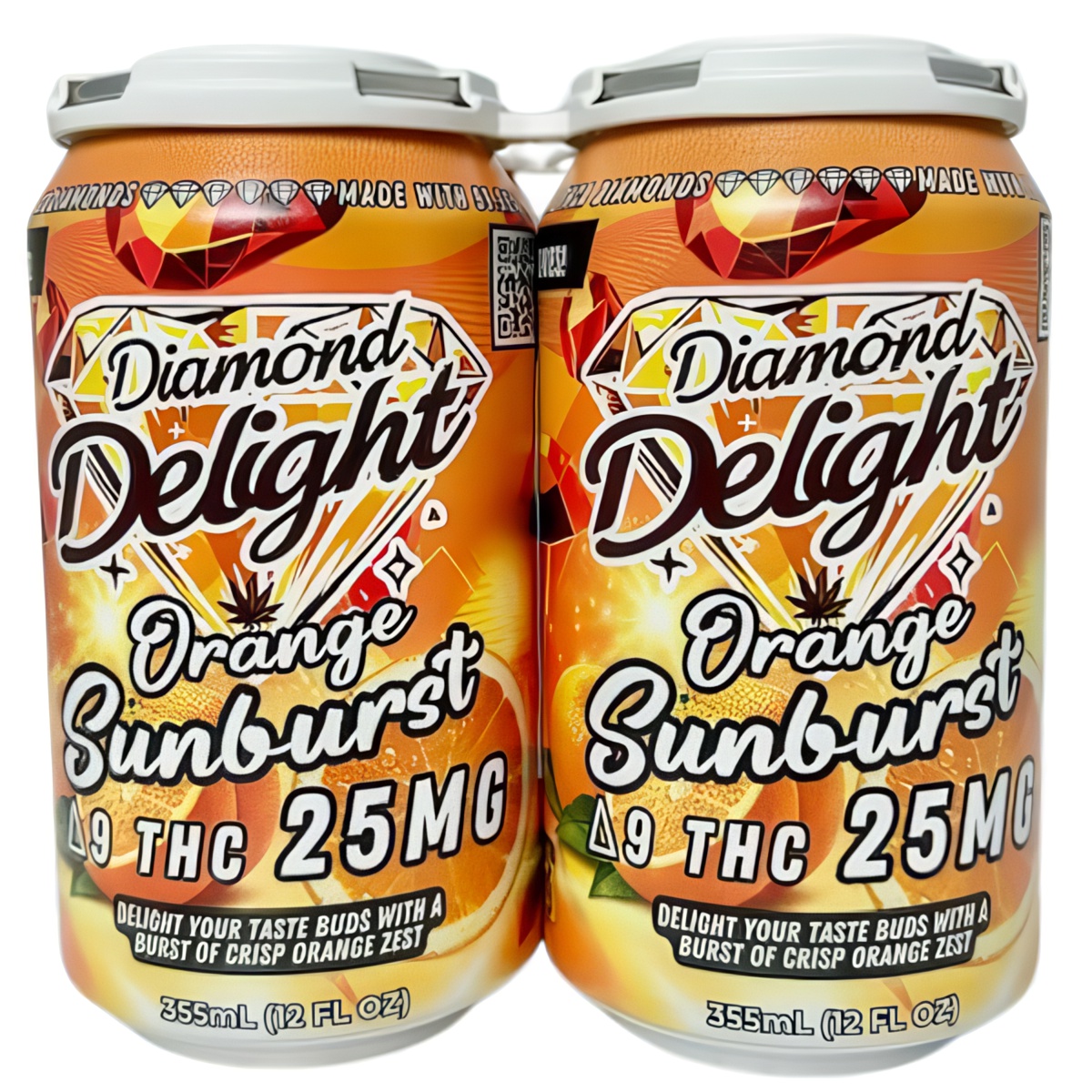 Diamond Delight Infused Soda 4-pack - Orange Sunburst