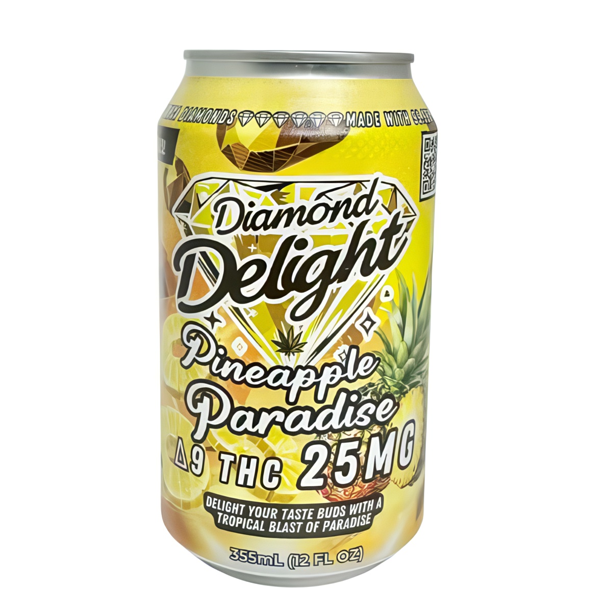 Diamond Delight Infused Soda - Pineapple Paradise 12oz
