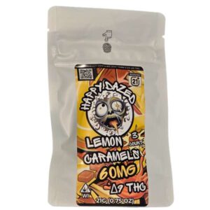 Happy Dazed Caramels 3ct 60mg - Lemon