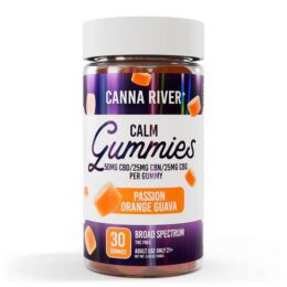 Canna River⁺ Broad Spectrum Calm CBD Gummies 30 Count - Passion, Orange, Guava