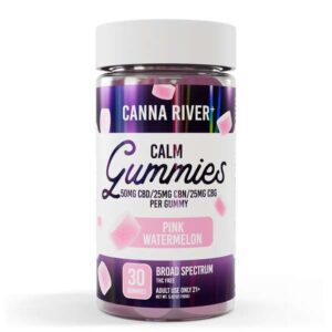 Canna River⁺ Broad Spectrum Calm CBD Gummies 30 Count - Pink Watermelon