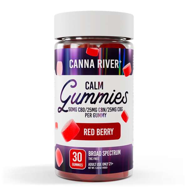 Canna River⁺ Broad Spectrum Calm CBD Gummies 30 Count - Red Berry