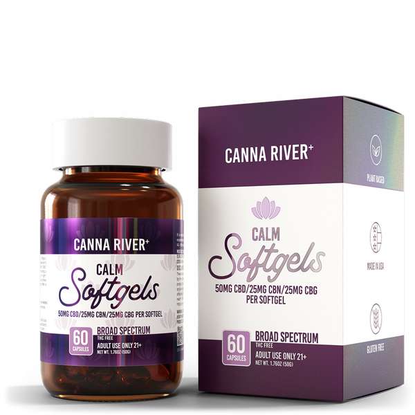 Broad Spectrum CBD Softgels 60ct Blends - Calm