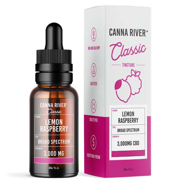 Broad Spectrum CBD Classic Tincture - Lemon Raspberry - 30mL
