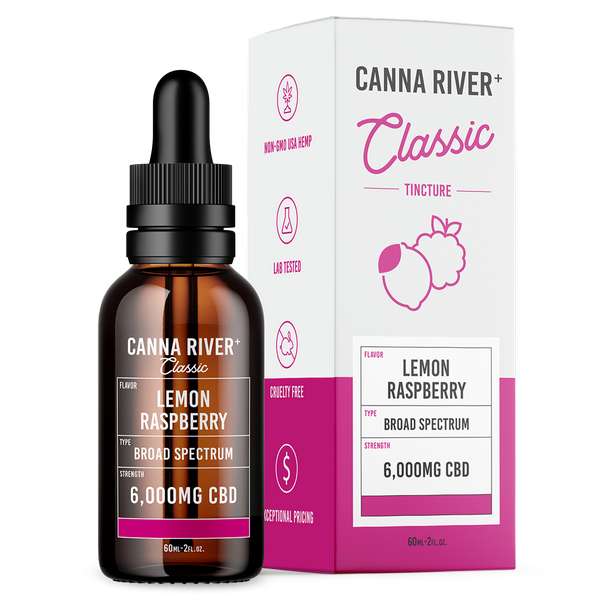 Broad Spectrum CBD Classic Tincture - Lemon Raspberry - 60mL