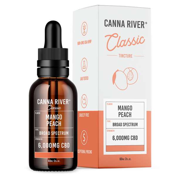 Broad Spectrum CBD Classic Tincture - Mango Peach - 60mL