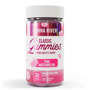 Canna River Broad Spectrum Classic CBD Gummies 100mg - Pink Watermelon