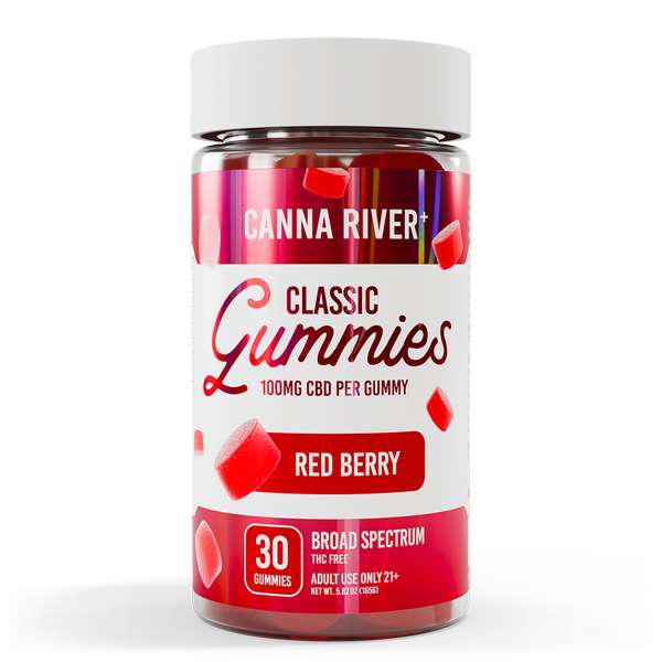 Canna River Broad Spectrum Classic CBD Gummies 100mg - Red Berry