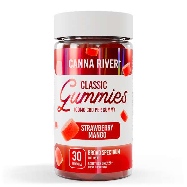 Canna River Broad Spectrum Classic CBD Gummies 100mg - Strawberry Mango
