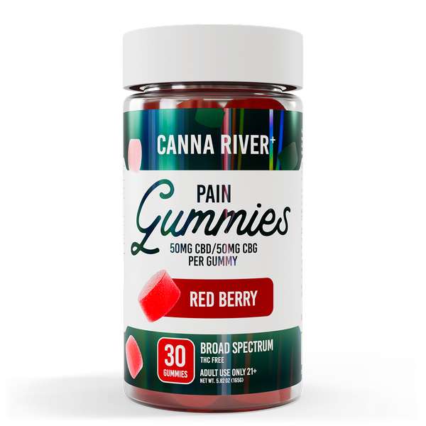 Canna River⁺ Broad Spectrum Pain CBD Gummies 30 Count - Red Berry
