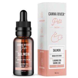 Canna River⁺ Broad Spectrum CBD Pet Tincture 30mL - 1000mg CBD + 500mg CBG - Salmon