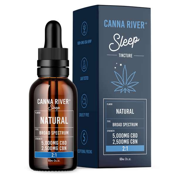 Canna River⁺ Broad Spectrum CBD Sleep Tincture 60mL - Natural