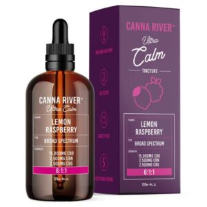Canna River⁺ Broad Spectrum CBD Ultra Calm Tincture 120mL - Lemon Raspberry