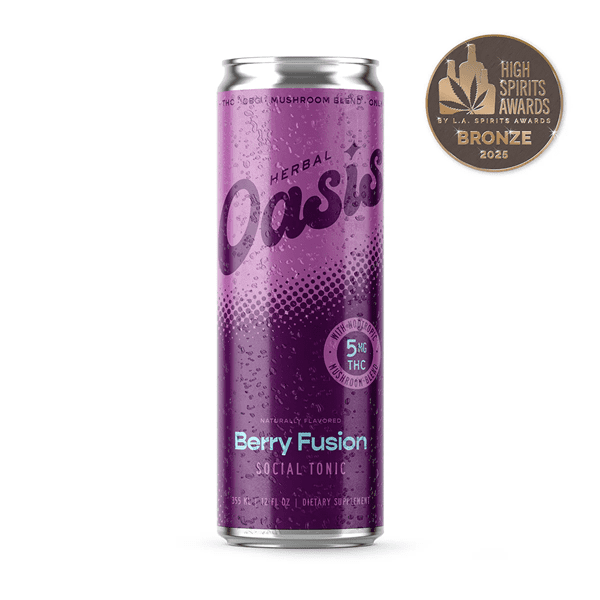 cbdMD Delta 9 Herbal Oasis Social Tonic - BERRY FUSION - 5 MG - 4 PACK