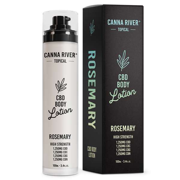 Broad Spectrum CBD + CBC + CBG + CBN Body Lotion 3.4oz - Rosemary
