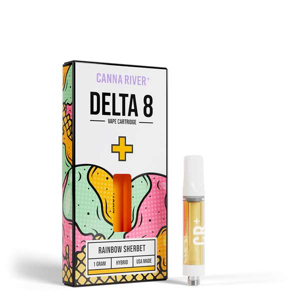 Canna River⁺ Delta-8 Cartridge 1 Gram - Rainbow Sherbet (Hybrid)