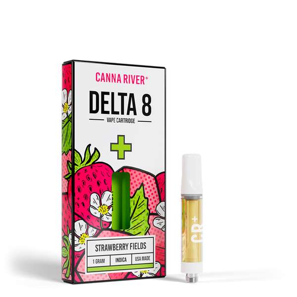 Canna River⁺ Delta-8 Cartridge 1 Gram - Strawberry Fields (Indica)