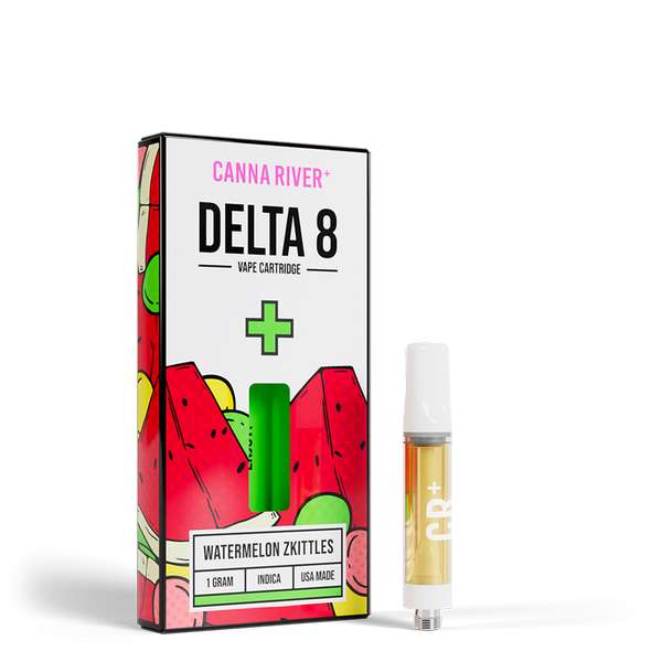 Canna River⁺ Delta-8 Cartridge 1 Gram - Watermelon Zkittles (Indica)