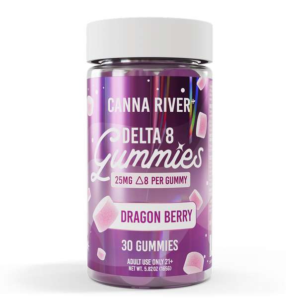 Canna River⁺ Delta 8 Gummies 30 Count - Dragon Berry
