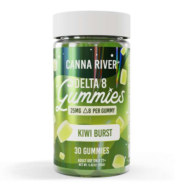 Canna River⁺ Delta 8 Gummies 30 Count - Kiwi Burst