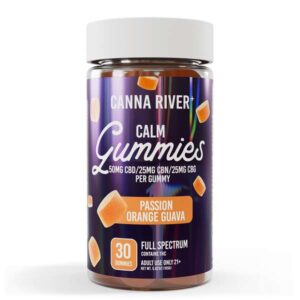 Canna River⁺ Full Spectrum Calm CBD Gummies 30 Count - Passion, Orange, Guava