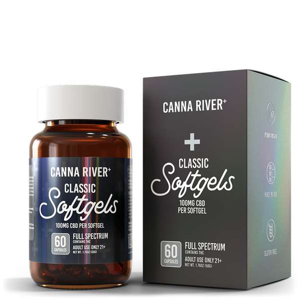 Canna River⁺ Full Spectrum CBD Softgels 60ct- Classic