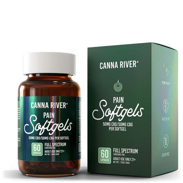 Canna River⁺ Full Spectrum CBD Softgels 60ct- Pain