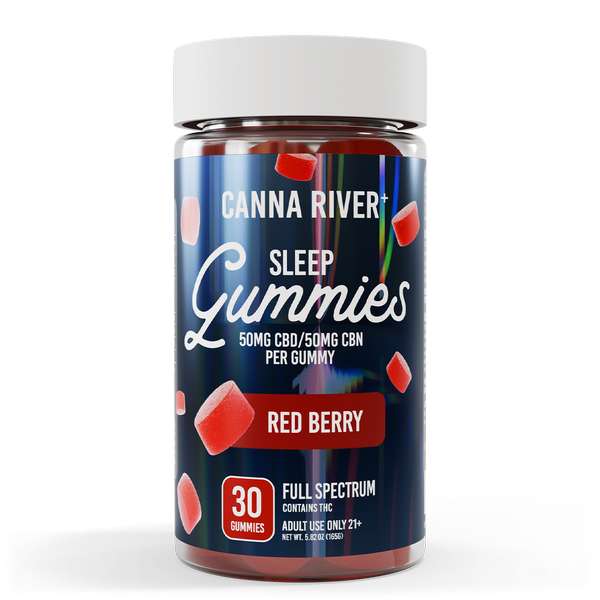 Canna River⁺ Full Spectrum Sleep CBD Gummies 30 Count - Red Berry