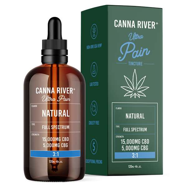 Canna River⁺ Full Spectrum CBD Ultra Pain Tincture 20000mg - Natural